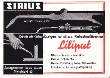 Schweißer Sirius Werbung für Liliput o 27.6.1937
