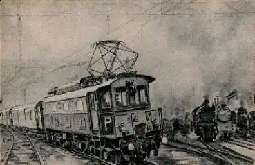 Elektrolokomotive der CSD Künstlerkarte Granz * ca. 1936