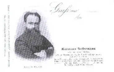 Hermann Sudermann deutscher Schriftsteller und Bühnenautor Serie D Nr. 106 *ca. 1900