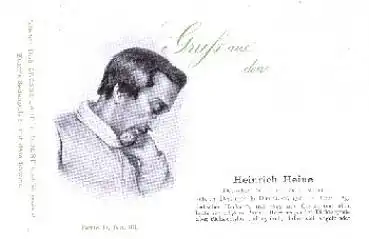 Heinrich Heine Dichter Serie D Nr. 93, * ca. 1900