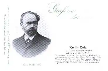 Emile Zola Schriftsteller Serie D Nr. 105 * ca. 1900