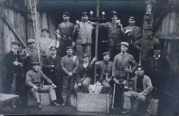 Elektriker Kollonne Hofheim Taunus Echtfoto   *ca. 1920