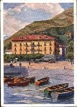 Locarno, Hotel Regina Am See Künstlerkarte * ca. 1930