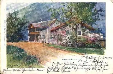 83487 Marktschellenberg Almbachklamm Künstlerkarte F. Kopallik o 19.10.1911