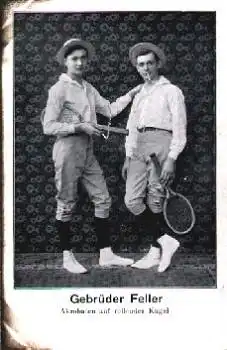 Akrobaten auf rollender Kugel Gebrüder Feller  Zirkus AK *um 1910