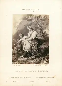 Schiller Galerie Der Spielende Knabe Fruckmann Verlag München Größe 6, Blatt 9
