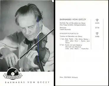von Géczy Barnabás  mit Geige Foto: Polydor/Michaels