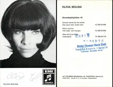 Molina Olivia mit Autogramm