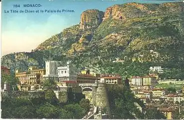 Monaco La Tete de Chien et le Palais cu Prince *ca. 1920