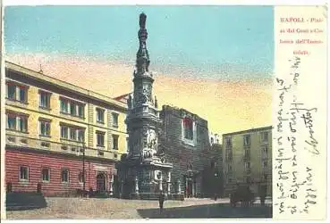 Napoli Piazza del Gesu e Colonna dellÌmmacolata o 4.12.1911