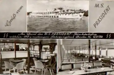 Berlin Motorschiff "M.S. Präsident"  o 9.8.1966