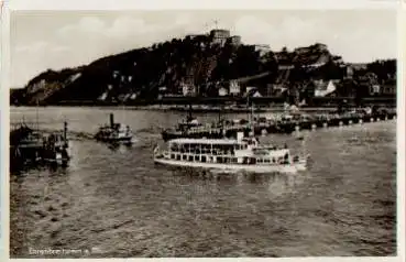 Rheindampfer "Vater Rhein" am Ehrenbreitstein o 3.9.1937