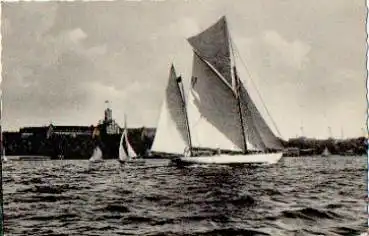 Segelschiff in Flensburg-Mürvick, Echtfoto * ca. 1930