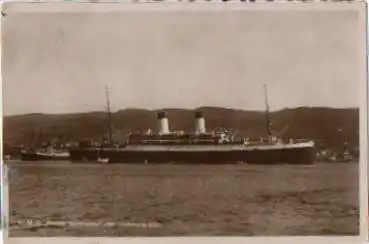 M.S. Monte Sarmiento der Hamburg-Süd Reederei Echtfoto gebr. 3.5.1926