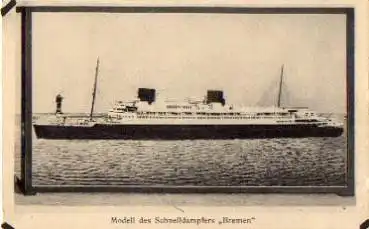 Modell des Schnelldampfers Bremen, * ca. 1920