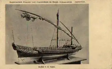Model von der "Galei" Segelschiff * ca. 1920