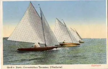 Segelboote auf der Havel Segelsport o 4.8.1928