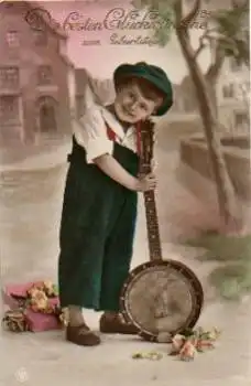 Junge mit Banjo o 2.4.1923