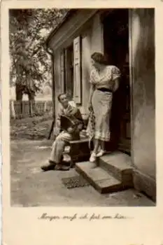 Paar mit Akkordeon, Echtfoto o 5.5.1933