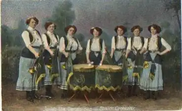 Janitz Elite Damen-Blas- und Streich-Orchester, Künstlerkarte o 8.3.1916