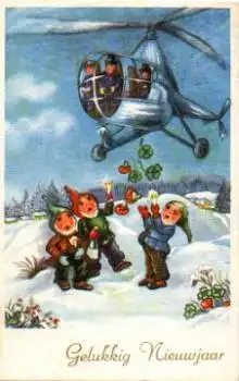 Hubschrauber Zwerge Pilze gebr. 4.10.1963