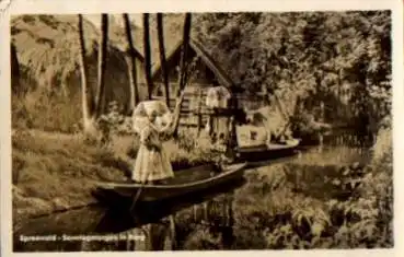 Spreewald Trachten Sonntagmorgen in Burg o 8.7.1955