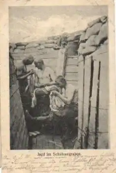 Jagd im Schützengraben Militär 1. WK. o 5.7.1916