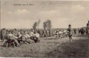 Tauziehen Sportfest des II. Batls, 1. WK o 20.10.1916