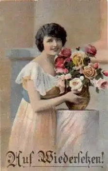 Frau mit Rosenstrauss * ca. 1910