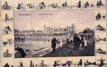 Scheveningen Strand-Palace Hotel Windmühlen o 7.8.1908
