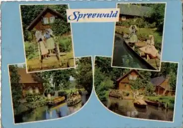 Spreewald Trachten Mehrbildkarte o 11.5.1963
