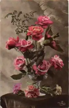 Voegel füttern sich gegenseitig Rosen gebr. 02.10.1912