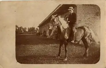 Reiter auf Pferd Echtfoto * ca. 1920