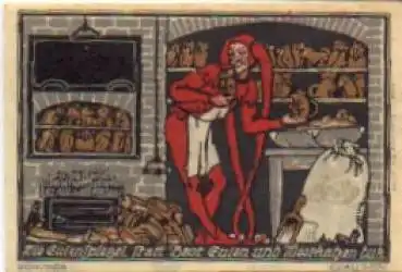 Städtenotgeld, Wert 75 Pfennige, Eulenspiegel backt Meerkatzen u. Eulen, 1921