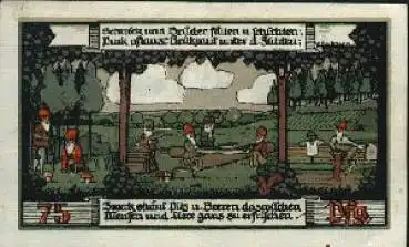 06492 Ballenstedt Zwerge Städtenotgeld, 75 Pfennige 1921