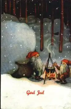 Zwerge am Lagerfeuer, gebr. 1941