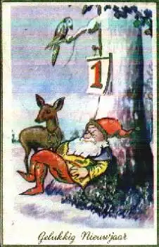 Zwerge mit Reh gebr. ca. 1930