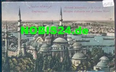 Konstantinople, Moschee Golimans und Goldenes Horn, gebr. 5.5.1918