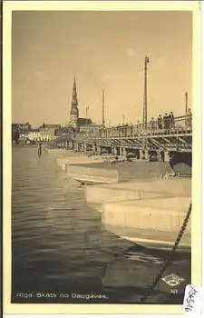 Riga, Lettland Skats no Daugavas * ca. 1950