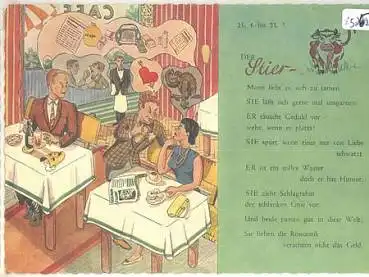 Sternzeichen Stier  im Restaurant Herz  * ca. 1950