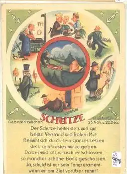 Sternzeichen, Schütze mit Eigenschaften, * ca. 1940