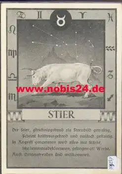 Sternzeichen, Stier mit Eigenschaften *ca. 1950