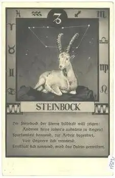 Sternzeichen, Steinbock mit Eigenschaften, * ca. 1920