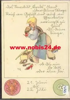 Sternzeichen Krebs mit Eigenschaften Nr. 860/7 *ca. 1950