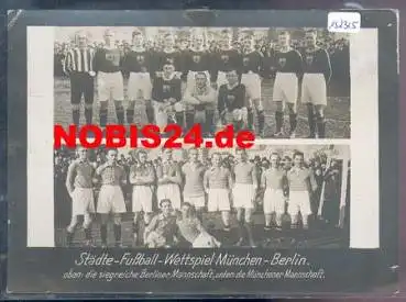 Fussball München - VBB Berlin Mannschafts Echtfoto  um 1920