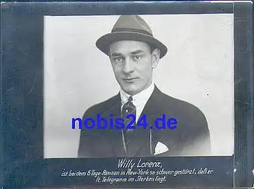 Radrennfahrer Willy Lorenz Echtfoto um1920