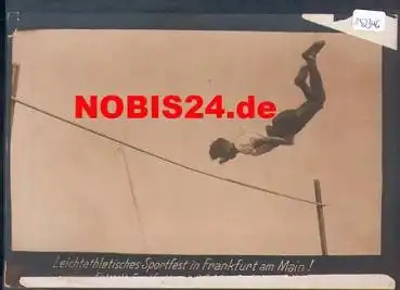 Stabhochsprung Sportfest Frankfurt am Main Echtfoto um1920 Boga spring 3,10 m hoch