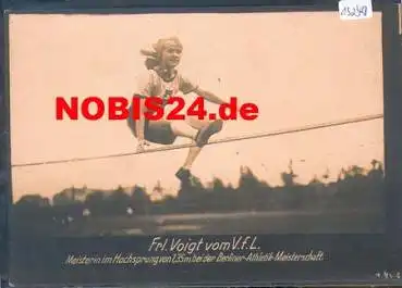 Berliner Athletik Meisterschaft Hochsprung Frl. Voigt VFL Charlottenburg Echtfoto 1922