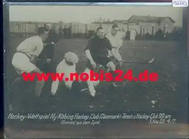 Hockey Ny Köbing - Tennis und Hockey-Club 99 Berlin 5.11.1922  Echtfoto