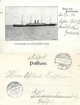 Schnelldampfer Norddeutscher Lloyd o 7.9.1900